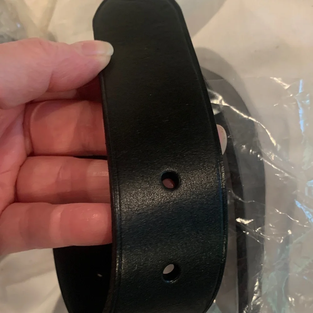 Polo by Ralph Lauren Black Belt Hanger Tag with Yellow Logo
